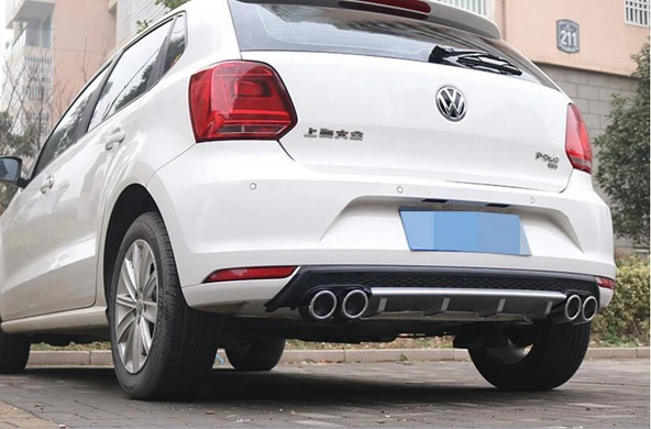 AUTOGP Vw polo 6r arka tampon difüzörü plastik 4 çıkış 2009 / 2015 ürün görseli 1