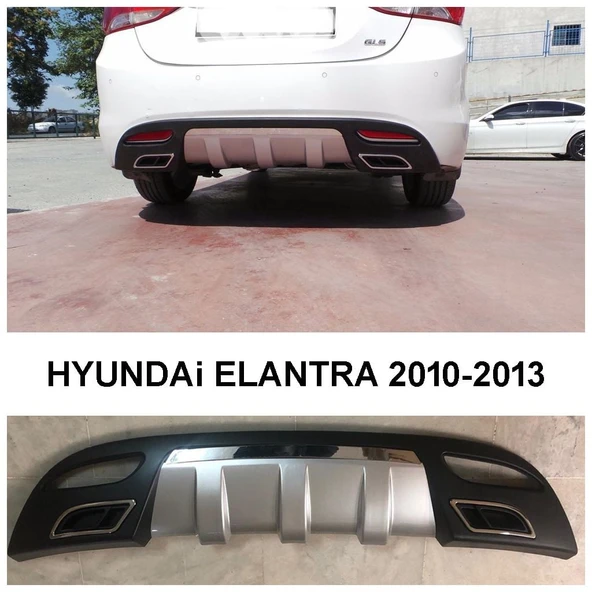 AUTOGP Hyundai elantra difüzör arka tampon çift çıkış egzoz 2011 / 2013 ürün görseli 1