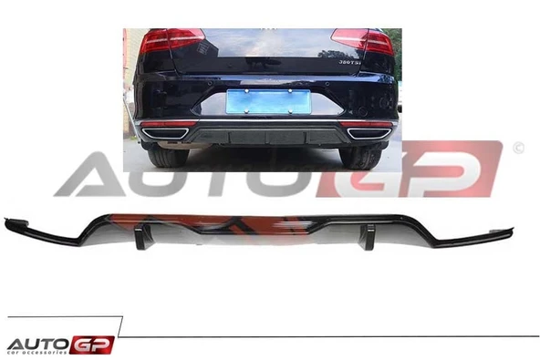 AUTOGP Vw passat b8 difüzör arka tampon eki pianoblack 2015 / 2020 ürün görseli 1
