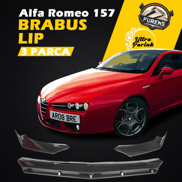 Alfa Romeo 157 Uyumlu Brabus Ön Lip 3 Parça Kanatlı Lip ürün görseli 1