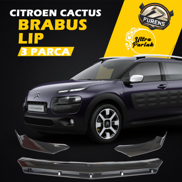 Citroen Cactus  2014-2017 Uyumlu Brabus Ön Lip 3 Parça Kanatlı Lip ürün görseli 1