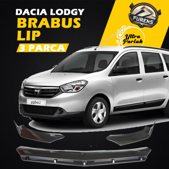 Dacia Lodgy 2012 - 2021 Uyumlu Brabus Ön Lip 3 Parça Kanatlı Lip ürün görseli 1