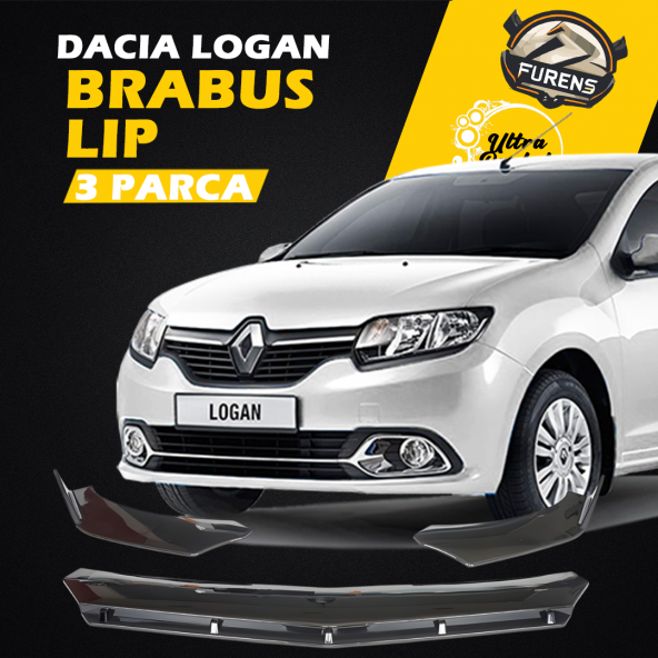 Dacia Logan 2009-2020 Uyumlu Brabus Ön Lip 3 Parça Kanatlı Lip ürün görseli 1