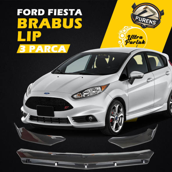 Ford Fiesta 2008-2017 Uyumlu Brabus Ön Lip 3 Parça Kanatlı Lip ürün görseli 1