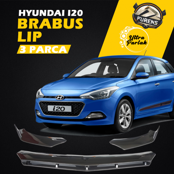 Hyundai I20 2014 Uyumlu Brabus Ön Lip 3 Parça Kanatlı Lip ürün görseli 1