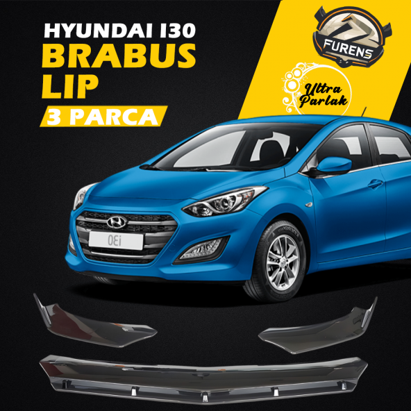 Hyundai I30 2012-2017 Uyumlu Brabus Ön Lip 3 Parça Kanatlı Lip ürün görseli 1