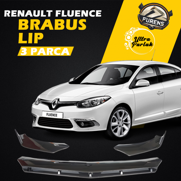 Renault Fluence Uyumlu Brabus Ön Lip 3 Parça Kanatlı Lip ürün görseli 1