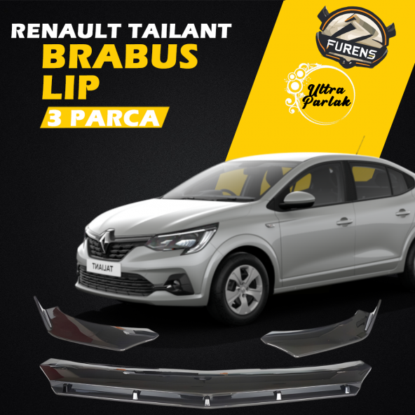 Renault Taliant 2021 Sonrası Uyumlu Brabus Ön Lip 3 Parça Kanatlı Lip ürün görseli 1
