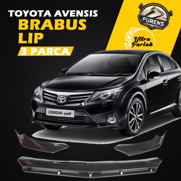 Toyota Avensis 2015-2018 Uyumlu Brabus Ön Lip 3 Parça Kanatlı Lip ürün görseli 1