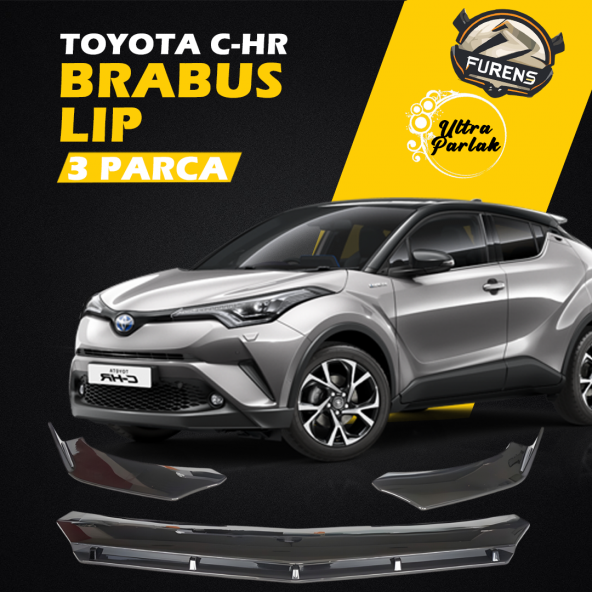 Toyota C-HR 2016-2020 Uyumlu Brabus Ön Lip 3 Parça Kanatlı Lip ürün görseli 1