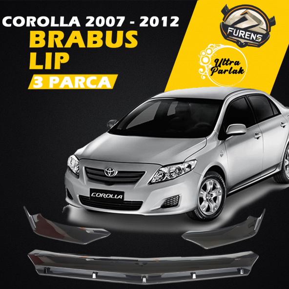 Toyota Corolla 2007-2012 Uyumlu Brabus Ön Lip 3 Parça Kanatlı Lip ürün görseli 1