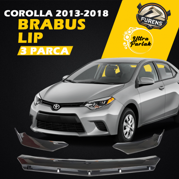 Toyota Corolla 2013-2018 Uyumlu Brabus Ön Lip 3 Parça Kanatlı Lip ürün görseli 1