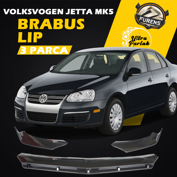 Vw Jetta Mk5 2005-2010 Uyumlu Brabus Ön Lip 3 Parça Kanatlı Lip ürün görseli 1