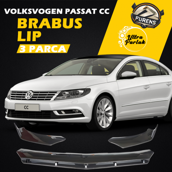 Vw Passat Cc 2007-2017 Uyumlu Brabus Ön Lip 3 Parça Kanatlı Lip ürün görseli 1