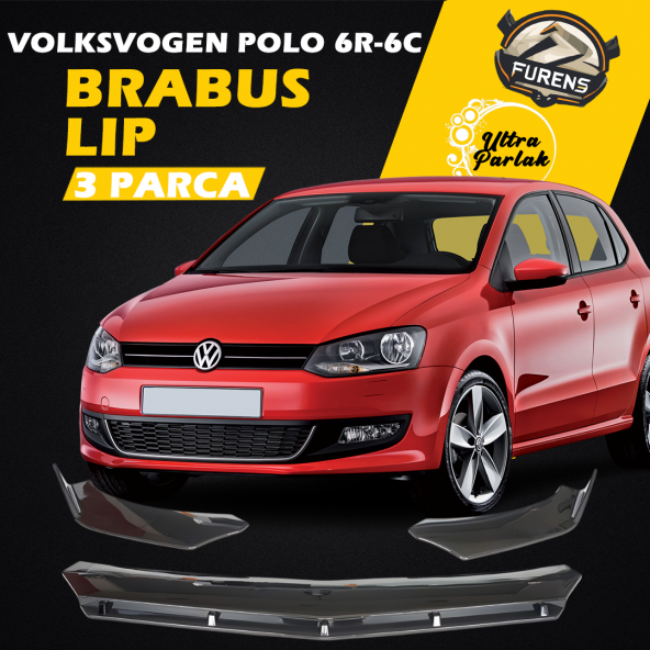 Vw Polo 6r-6c 2009-2017Uyumlu Brabus Ön Lip 3 Parça Kanatlı Lip ürün görseli 1