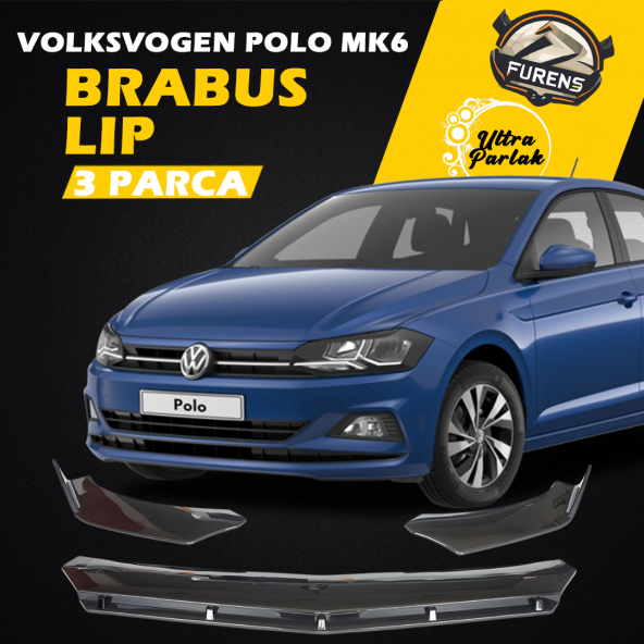 Vw Polo Mk6 2018 Uyumlu Brabus Ön Lip 3 Parça Kanatlı Lip ürün görseli 1