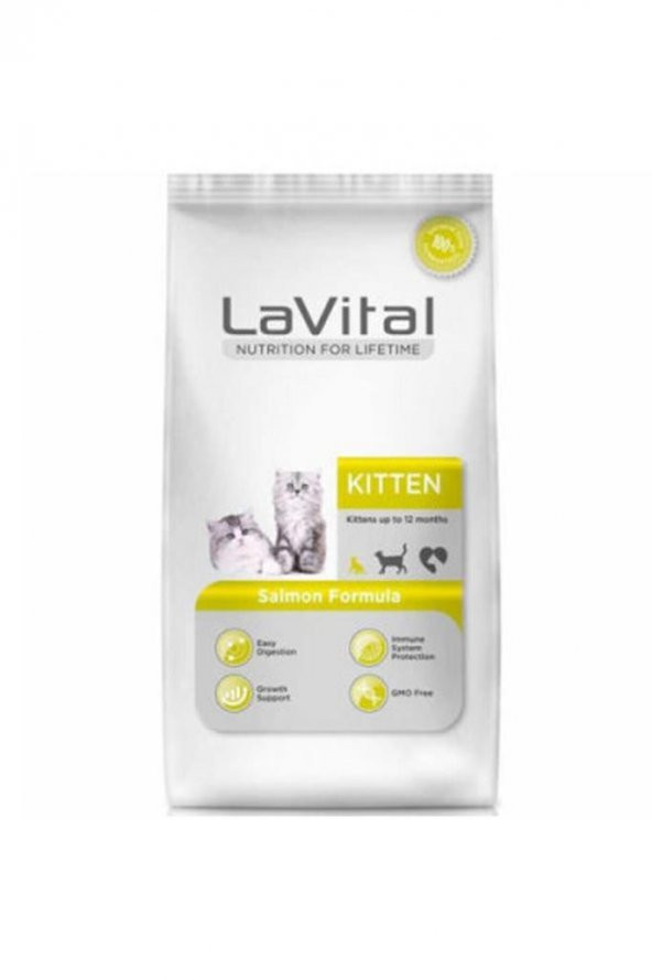 Lavital Somon Balıklı Yavru Kedi Maması 1,5 Kg ürün görseli 1