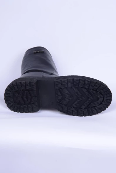 Pierre Cardin 52419 Siyah Cilt Kadın Bot - Resim 4