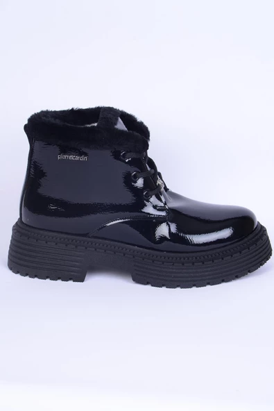 Pierre Cardin 52412 Siyah Kadın Parlak Rugan Bot ürün görseli 1