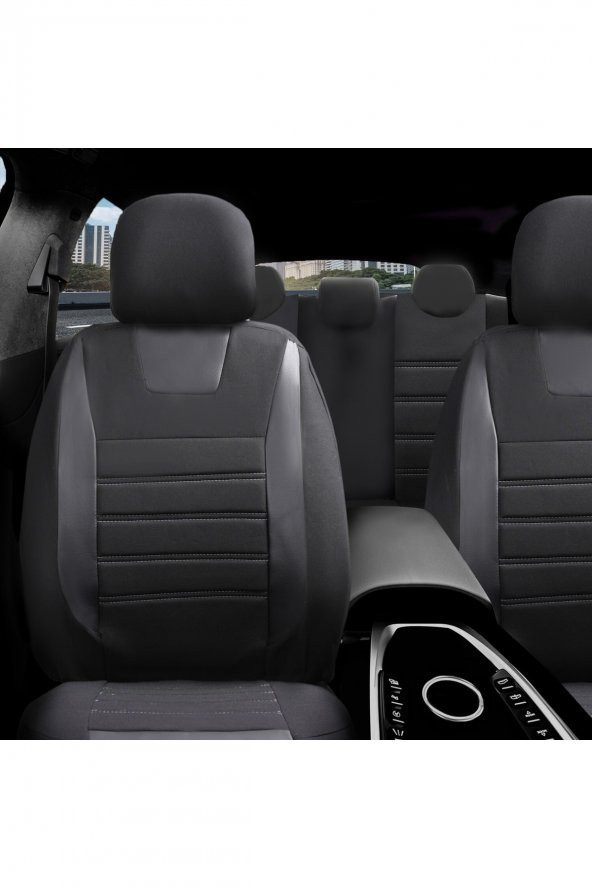 Z&C MAXTECH  Hyundai Accent Admire Deri Detaylı Özel Tasarım Oto Koltuk Kılıfı Seti Maxy Sb ürün görseli 1