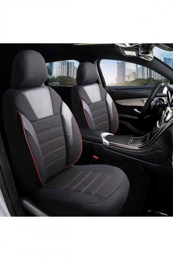Z&C MAXTECH  Peugeot 208 Deri Detaylı Özel Tasarım Oto Koltuk Kılıfı Seti Simple ürün görseli 1