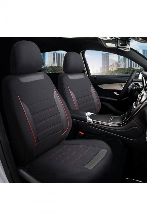 Z&C MAXTECH  Seat Toledo Deri Detaylı Özel Tasarım Oto Koltuk Kılıfı Seti Smart K ürün görseli 1
