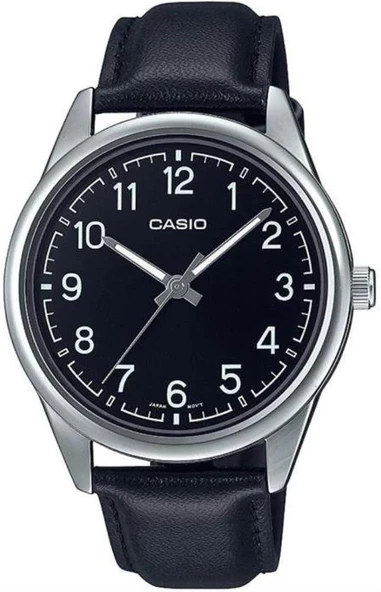 CASIO MTP-V005L-1B4UDF SİYAH DERİ KORDON ERKEK KOL SAATİ ürün görseli 1