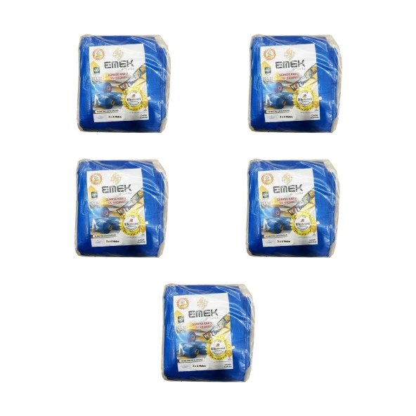 Emek Çadır Kumaşı Branda Tente UV Güneşlik Gölgelik Koruma Yağmur Su Geçirmez - 3x4 Metre - 5 Paket ürün görseli 1