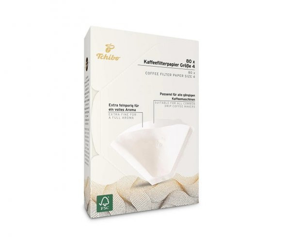 Tchibo Filtre Kahve Kağıdı 4 No 80'li 4 Paket ürün görseli 1