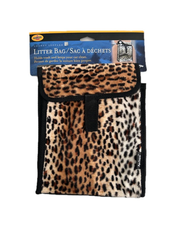 Leopar Desenli Oto Koltuk Arkası Organizer Çanta 21x19x7cm ürün görseli 1