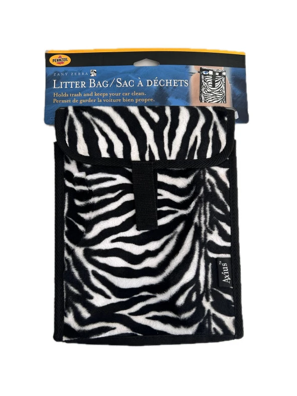 Zebra Desenli Oto Koltuk Arkası Organizer Çanta 21x19x7cm ürün görseli 1
