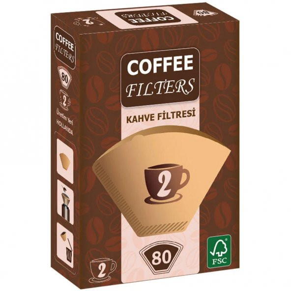 Coffee Filters Filtre Kahve Kağıdı 2 No 80'li 4 Paket ürün görseli 1