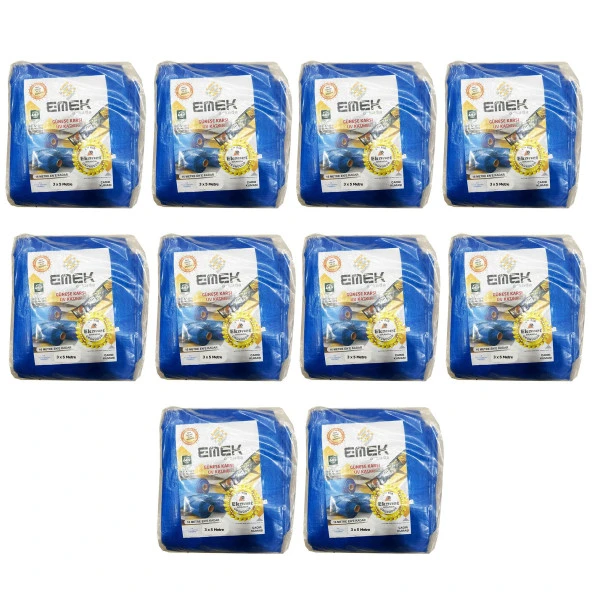 Emek Çadır Kumaşı Branda Tente UV Güneşlik Gölgelik Koruma Yağmur Su Geçirmez - 3x5 Metre - 10 Paket ürün görseli 1