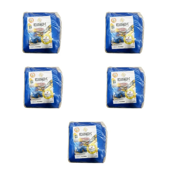 Emek Çadır Kumaşı Branda Tente UV Güneşlik Gölgelik Koruma Yağmur Su Geçirmez - 3x6 Metre - 5 Paket ürün görseli 1