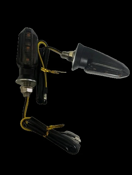 Carub Motosiklet Sinyal Lamba Üniversal 12V Füme Cam Sarı Led 2'Li ürün görseli 1