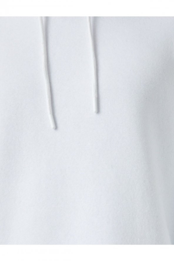 Basic Kapşonlu Sweatshirt - Resim 6