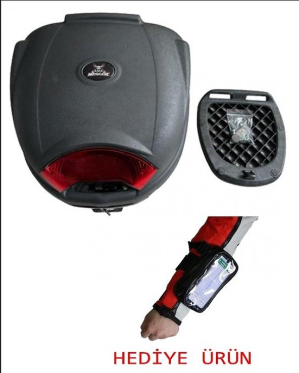 Bike Sky Tien  32 Lt Motosiklet Arka Çanta SİYAH ( Kol Telefon Tutucu Çanta Hediyeli ) ürün görseli 1