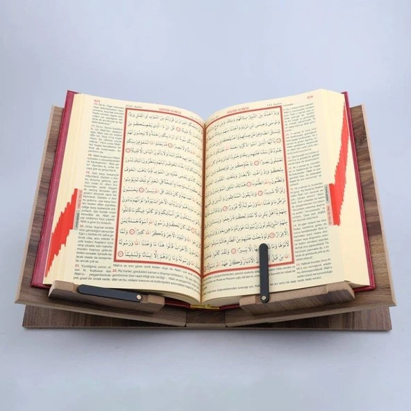 Babalar Günü Hediyesi Kitap Okuma Sehbası Tabletlik Ahşap Rahle - Resim 3