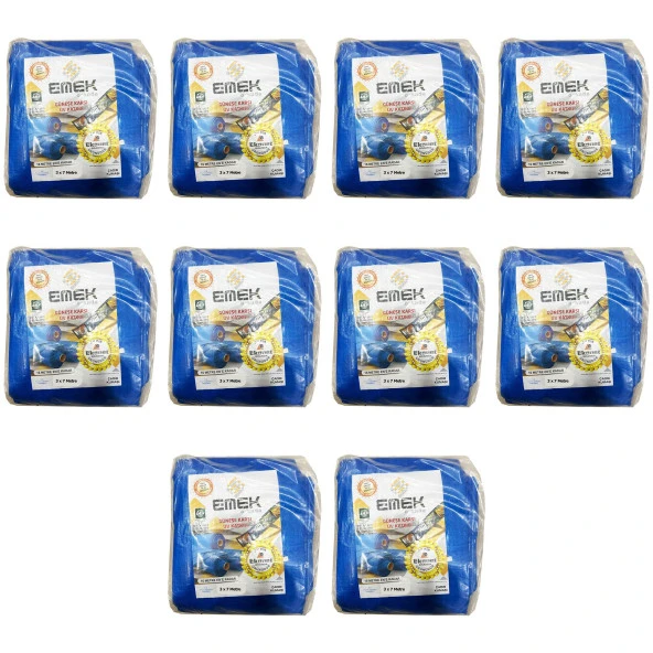 Emek Çadır Kumaşı Branda Tente UV Güneşlik Gölgelik Koruma Yağmur Su Geçirmez - 3x7 Metre - 10 Paket ürün görseli 1