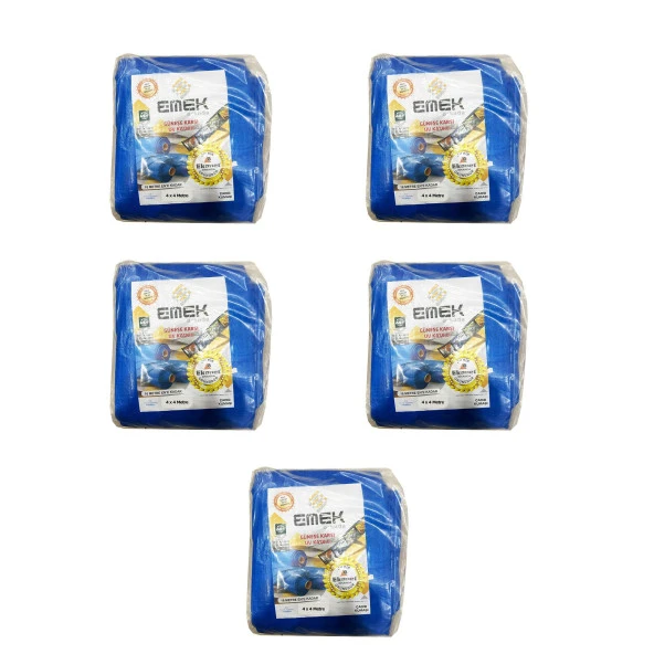 Emek Çadır Kumaşı Branda Tente UV Güneşlik Gölgelik Koruma Yağmur Su Geçirmez - 4x4 Metre - 5 Paket ürün görseli 1