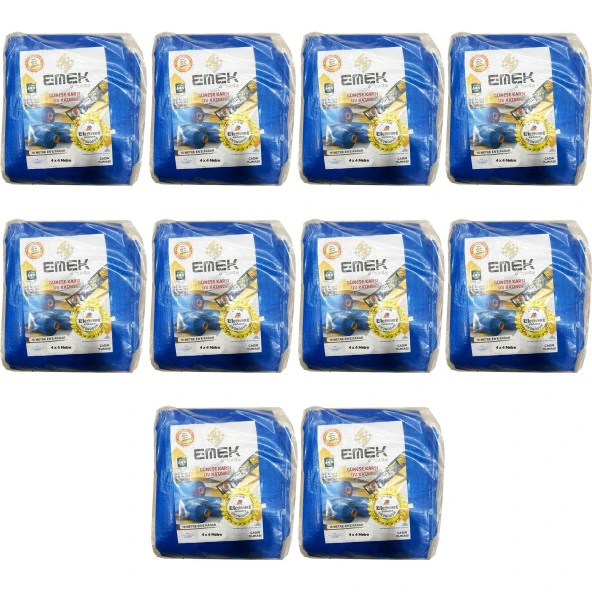 Emek Çadır Kumaşı Branda Tente UV Güneşlik Gölgelik Koruma Yağmur Su Geçirmez - 4x4 Metre - 10 Paket ürün görseli 1