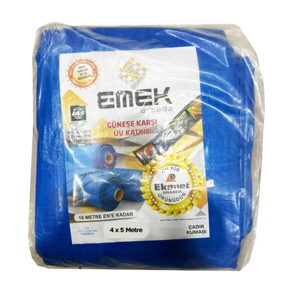 Emek Çadır Kumaşı Branda Tente UV Güneşlik Gölgelik Koruma Yağmur Su Geçirmez - 4x5 Metre - 1 Paket ürün görseli 1