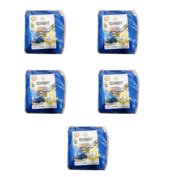 Emek Çadır Kumaşı Branda Tente UV Güneşlik Gölgelik Koruma Yağmur Su Geçirmez - 4x5 Metre - 5 Paket ürün görseli 1