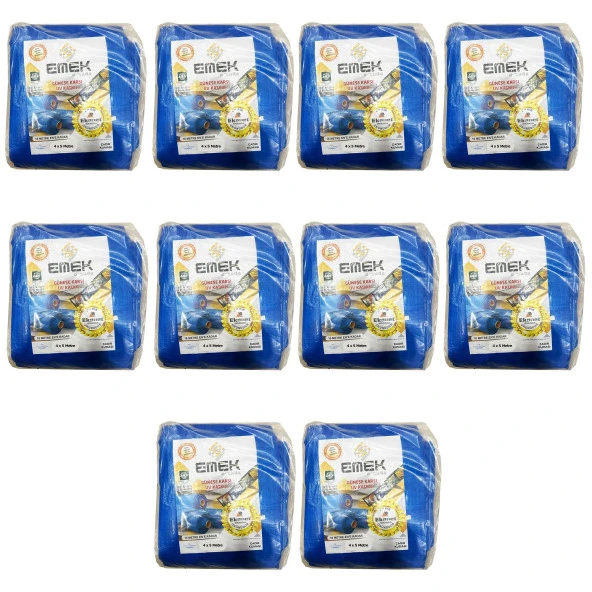 Emek Çadır Kumaşı Branda Tente UV Güneşlik Gölgelik Koruma Yağmur Su Geçirmez - 4x5 Metre - 10 Paket ürün görseli 1