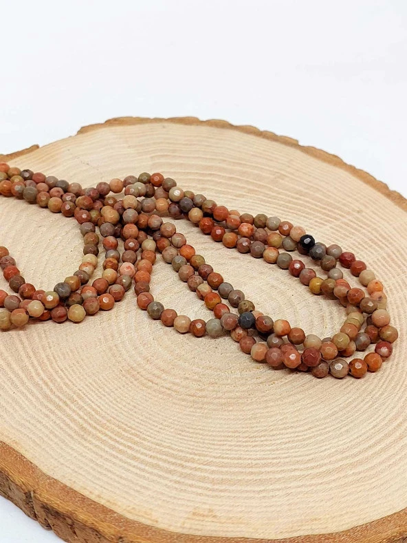 Jasper Taşı Faset Kesim Dizi 4mm (44520) ürün görseli 1