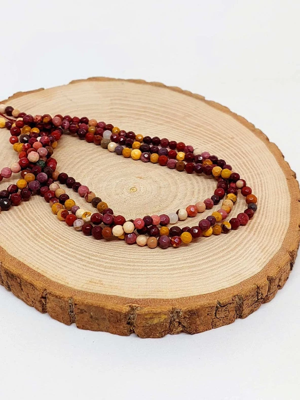Jasper Taşı Faset Kesim Dizi 4mm (44530) ürün görseli 1