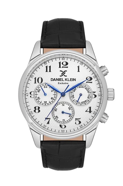 DANIEL KLEIN DK102-DK.1.13550-6 SİYAH DERİ KORDON ERKEK KOL SAATİ ürün görseli 1