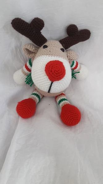 Geyik Pon Amigurumi Organik Oyuncak ürün görseli 1