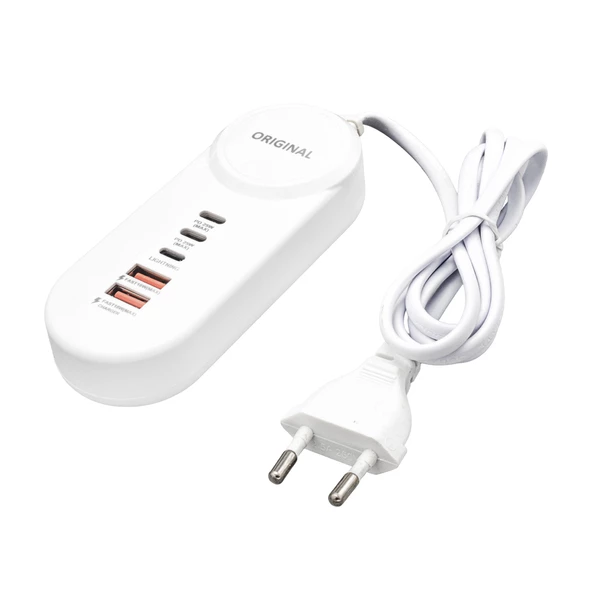 Powermaster PM-20659 15 Watt 2 Type-C + 2 USB-A Şarj + PD Lightning Adaptör - Resim 3