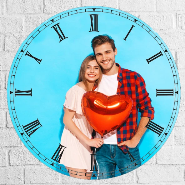 28 Cm Yuvarlak Duvar Saati Kişiye Özel Model 3 ürün görseli 1